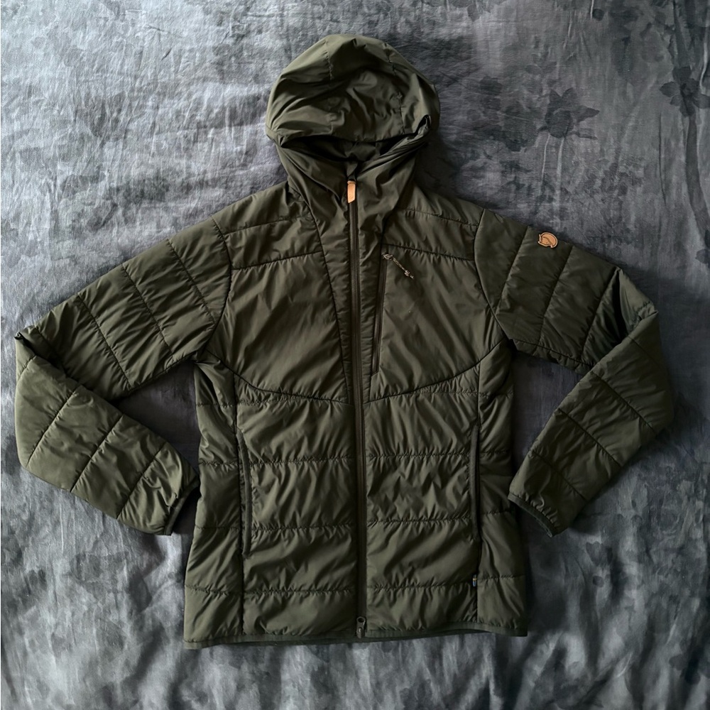 Fjallraven Keb Padded Insulated Hoodie - Women's size M - Forest Green.